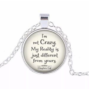 Alice in Wonderland Glass Necklace